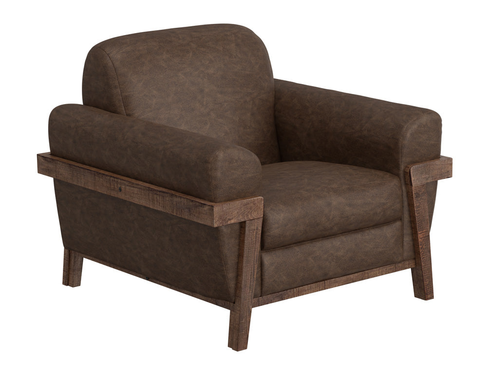 IFD - Loft Brown - Wooden Frame & Base, Armchair - IUP644-ACH-212 view 1