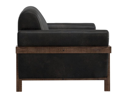 IFD  - Loft Brown  - Wooden Frame & Base, Loveseat  - Black  - IUP644-LOV-216 view 3