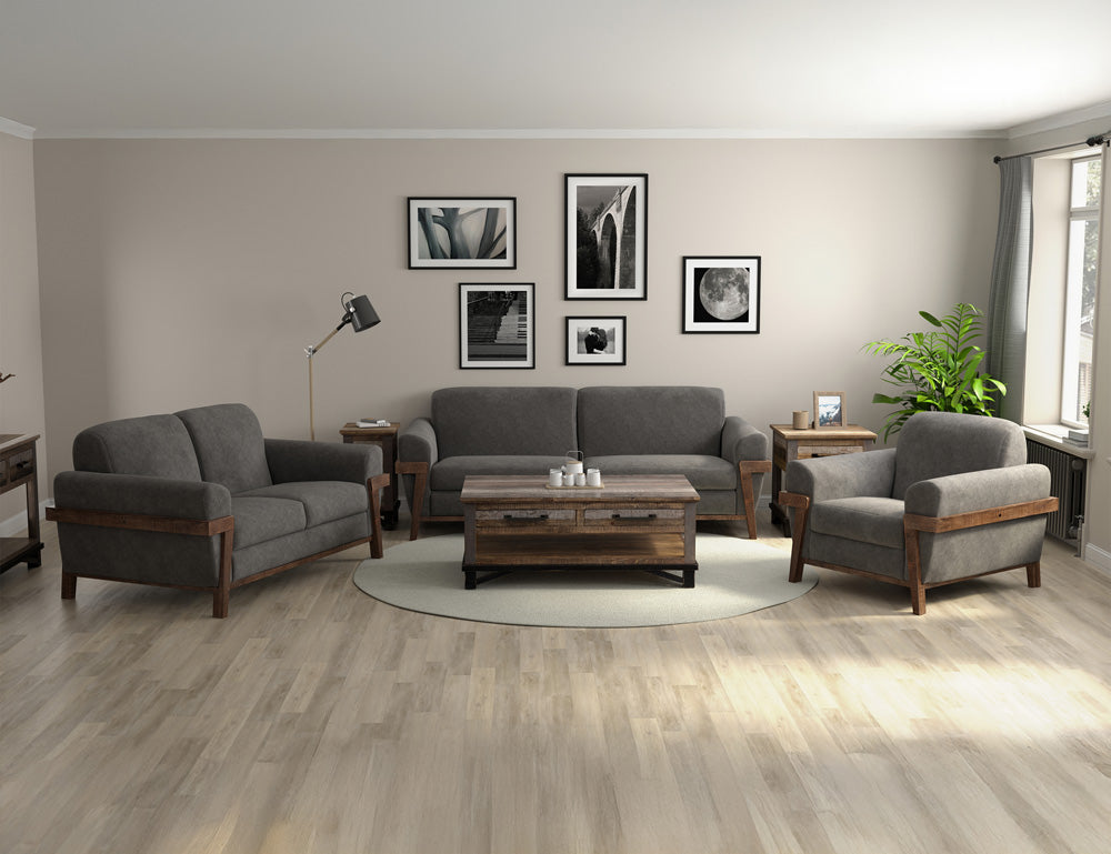 IFD - Loft Brown - Wooden Frame & Base, Loveseat - IUP644-LOV-121 view 4