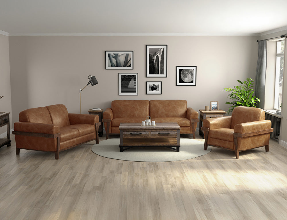 IFD - Loft Brown - Wooden Frame & Base, Loveseat - IUP644-LOV-202 view 4