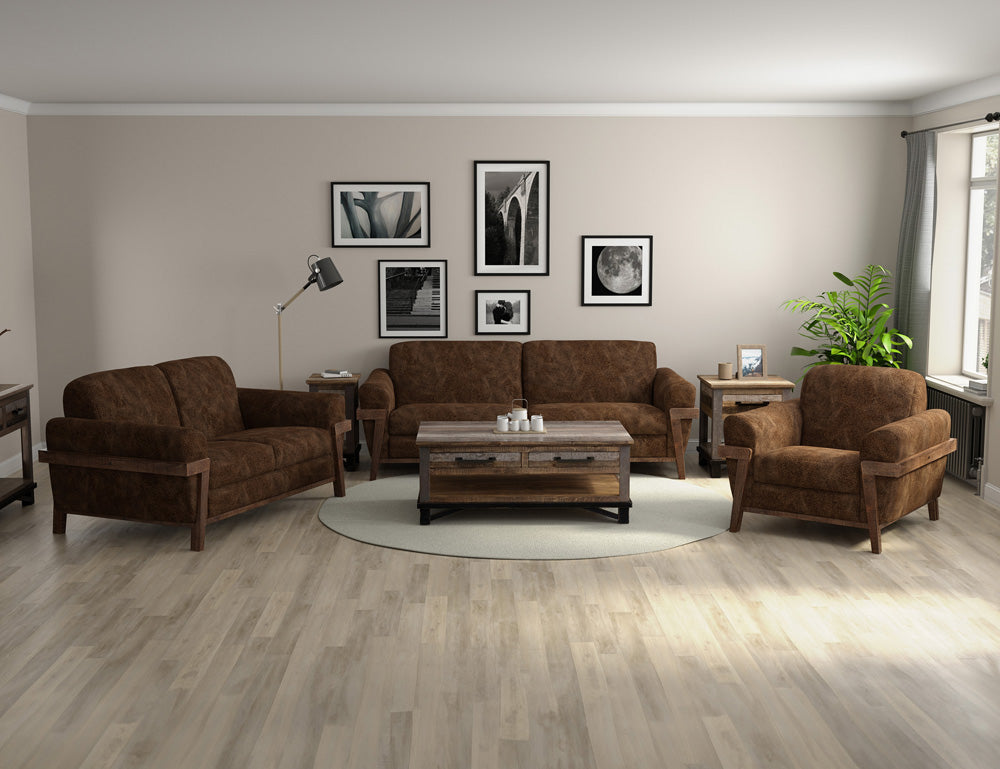 IFD - Loft Brown - Wooden Frame & Base, Loveseat - IUP644-LOV-212 view 4