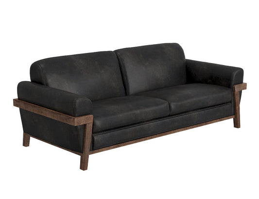 IFD  - Loft Brown  - Wooden Frame & Base, Sofa  - Black  - IUP644-SOF-216 view 1