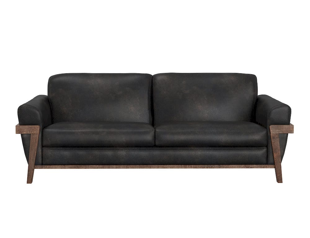 IFD  - Loft Brown  - Wooden Frame & Base, Sofa  - Black  - IUP644-SOF-216 view 3