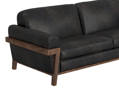 IFD  - Loft Brown  - Wooden Frame & Base, Sofa  - Black  - IUP644-SOF-216 view 5