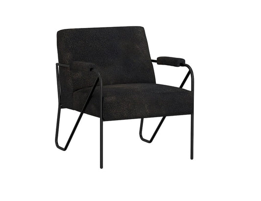 IFD  - Lotus  - Wooden Frame & Metal Base, Armchair  - Black  - IUP132-ACH-216 view 1