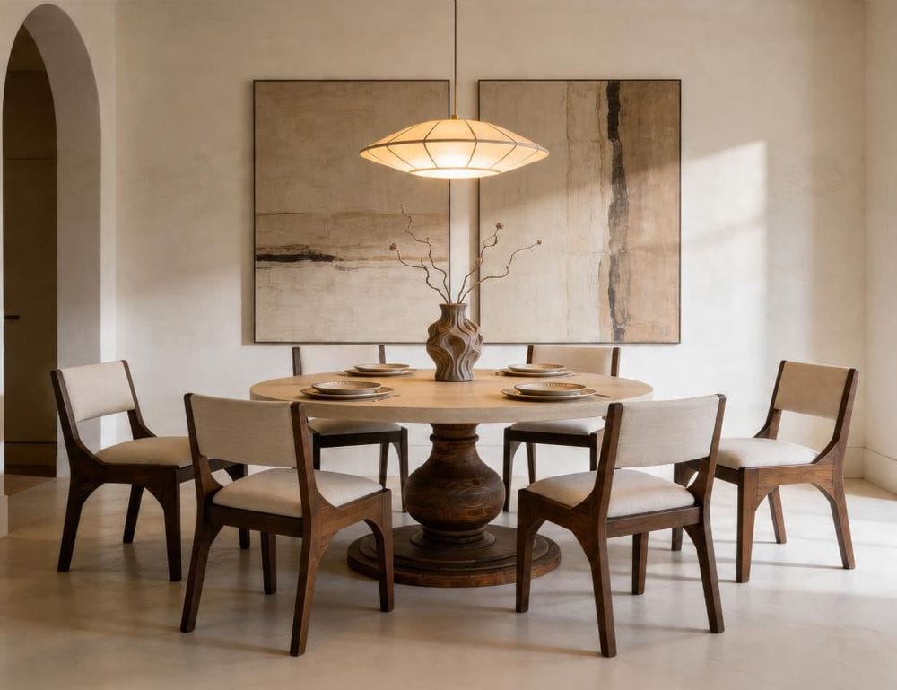 IFD - Lumiere - Round Pedestal Table - IFD7151DINTBLRD view 3