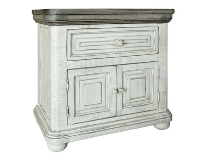 IFD  - Luna White  - 1 Drawer 2 Door Nightstand  - IFD768NTST view 1