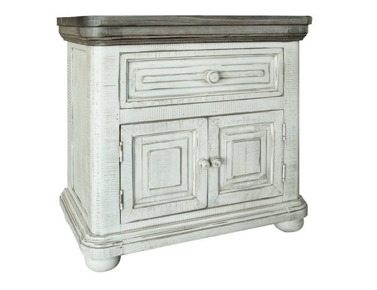 IFD  - Luna White  - 1 Drawer 2 Door Nightstand  - IFD768NTST view 1