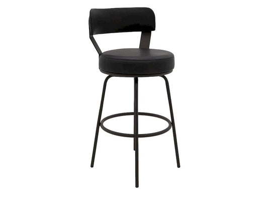 IFD  - Maison  - Wooden Frame & Metal Base, Barstool 24"  - Black  - IUP701-BST24-216 view 1