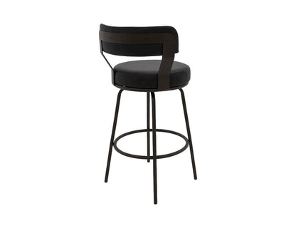 IFD  - Maison  - Wooden Frame & Metal Base, Barstool 24"  - Black  - IUP701-BST24-216 view 2