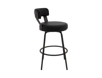 IFD  - Maison  - Wooden Frame & Metal Base, Barstool 24"  - Black  - IUP701-BST24-216 view 3