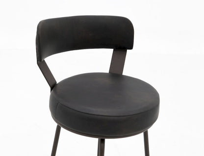 IFD  - Maison  - Wooden Frame & Metal Base, Barstool 24"  - Black  - IUP701-BST24-216 view 4