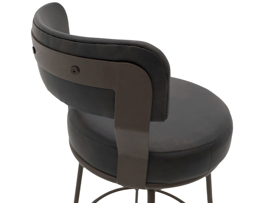 IFD  - Maison  - Wooden Frame & Metal Base, Barstool 24"  - Black  - IUP701-BST24-216 view 6