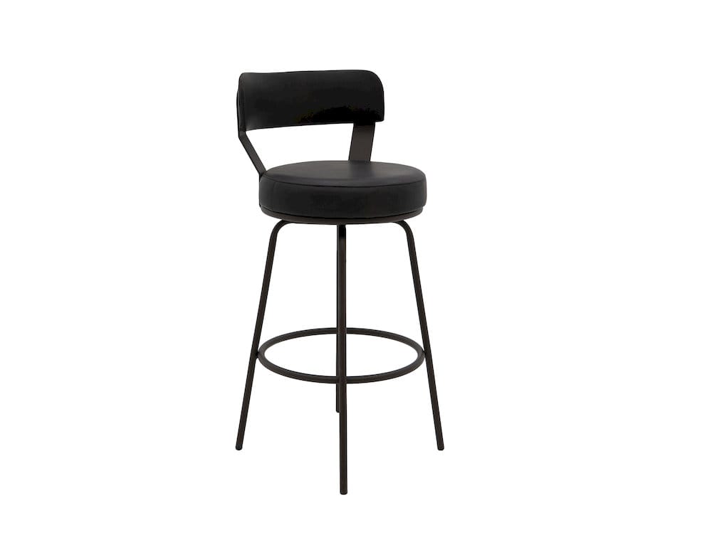 IFD  - Maison  - Wooden Frame & Metal Base, Barstool 30"  - Black  - IUP701-BST30-216 view 1