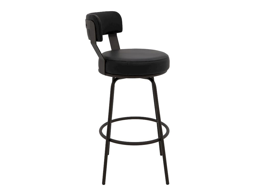 IFD  - Maison  - Wooden Frame & Metal Base, Barstool 30"  - Black  - IUP701-BST30-216 view 3