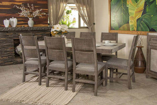 IFD - Marble Solid wood Chair, w/ Gray Fabric Seat (Set of 2) - IFD6391CHR veiw 2