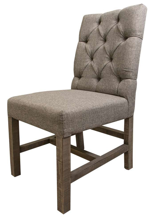 IFD - Marble Tufted Chair w/ Gray Fabric (Set of 2) - IFD6392CHR veiw 1