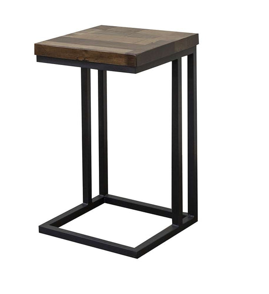 IFD - Maya Iron base & Wooden Top, C-Shaped Table - IFD7861MTN veiw 1