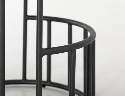 IFD  - Merlin  - Wooden Frame & Metal Base, 30" Upholstered Barstool  - Black  - IUP814-STL30-216 view 5