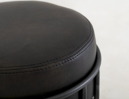 IFD  - Merlin  - Wooden Frame & Metal Base, 30" Upholstered Barstool  - Black  - IUP814-STL30-216 view 6