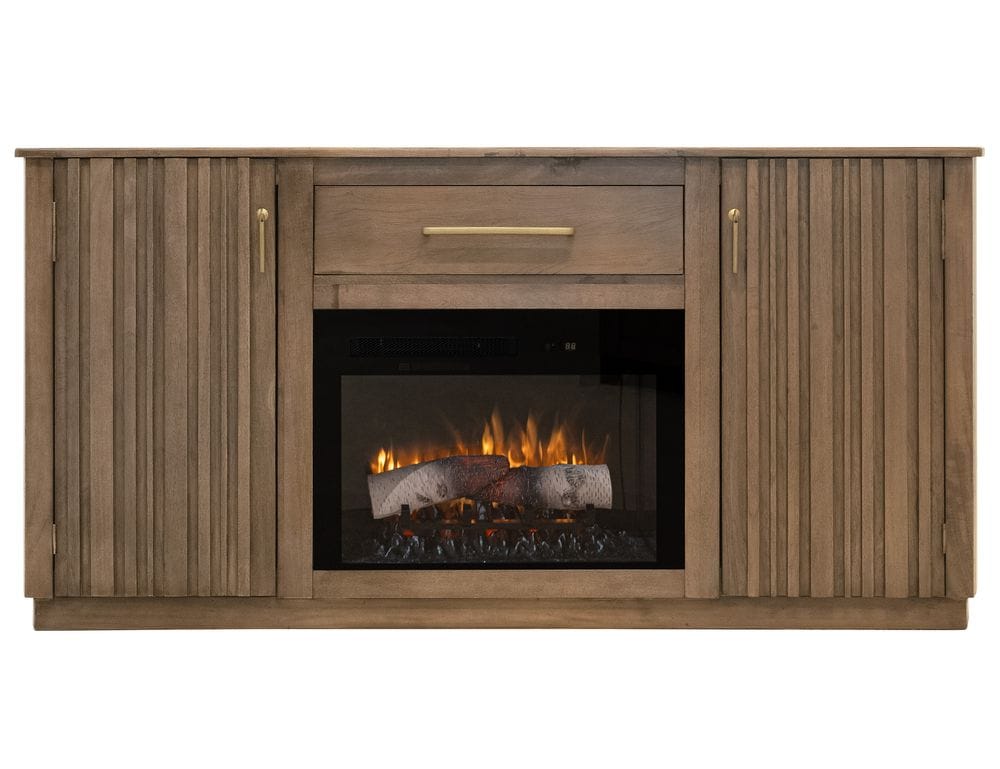 IFD - Mezquite - 1 Drawer & 2 Door, TV Stand for Fire Place in Brown - IFD6621STF view 3