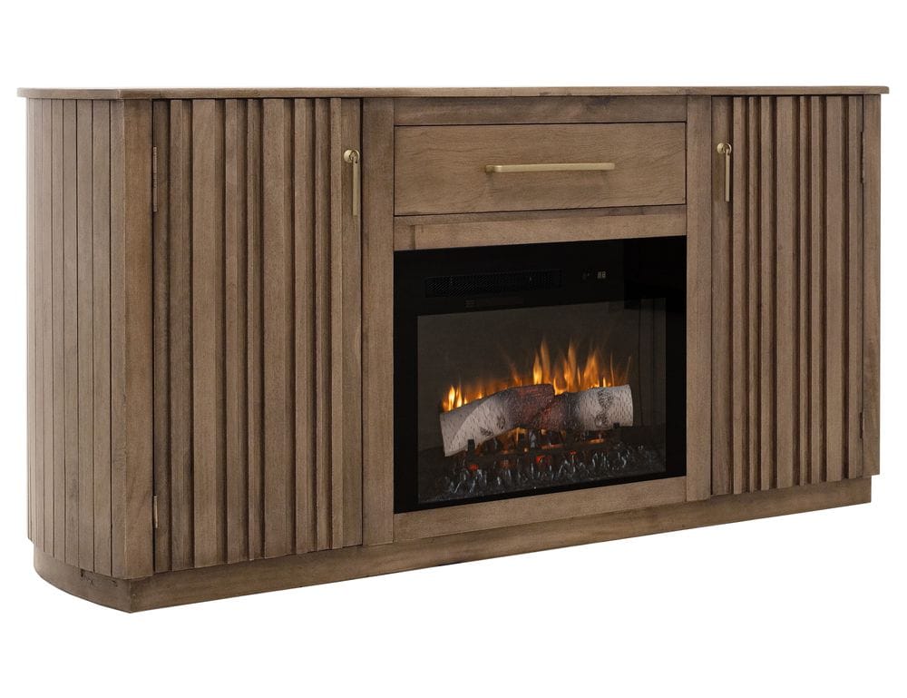 IFD - Mezquite - 1 Drawer & 2 Door, TV Stand for Fire Place in Brown - IFD6621STF view 4