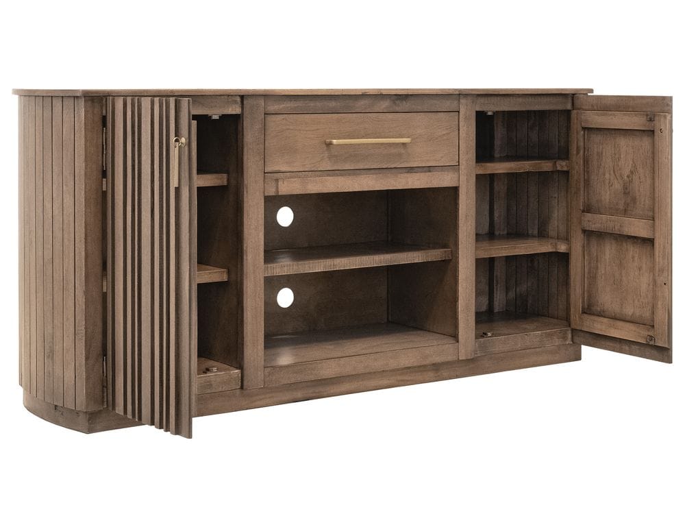 IFD - Mezquite - 1 Drawer & 2 Door, TV Stand for Fire Place in Brown - IFD6621STF view 5