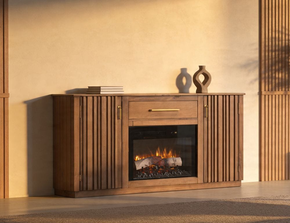 IFD - Mezquite - 1 Drawer & 2 Door, TV Stand for Fire Place in Brown - IFD6621STF view 7
