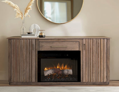 IFD  - Mezquite  - 1 Drawer, 2 Doors Fireplace TV Stand 70"  - Brown  - IFD6621EFP70 view 3