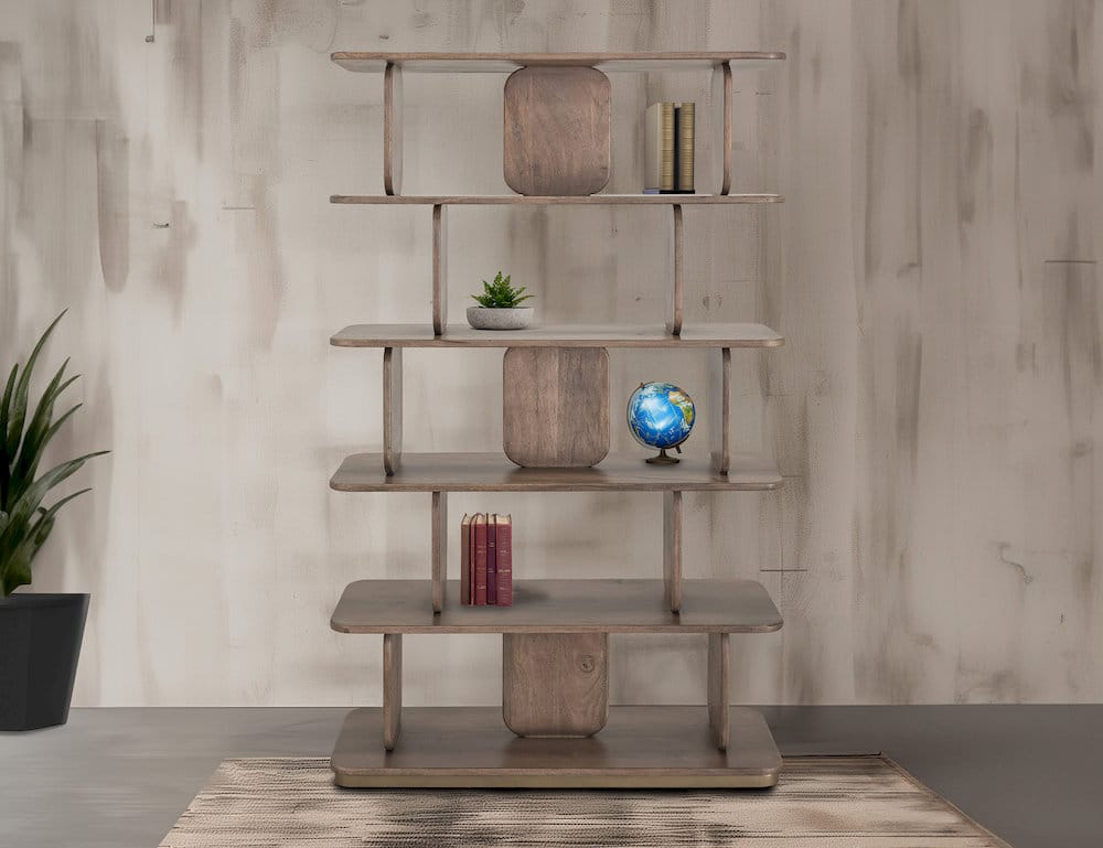 IFD  - Mezquite  - 5 Shelves, Bookcase  - Brown  - IFD6621BKS view 3