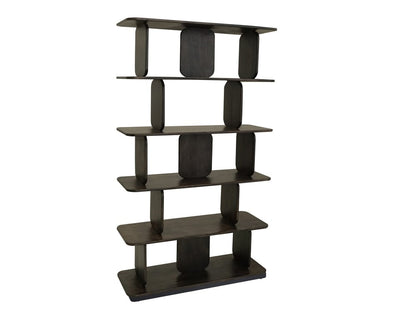 IFD - Mezquite - 5 Shelves, Bookcase in Oil Black - IFD6621BKSBK veiw 1