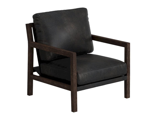 IFD  - Milan II  - Wooden Frame & Base, Armchair  - Black  - IUP403-ACH-216 view 1