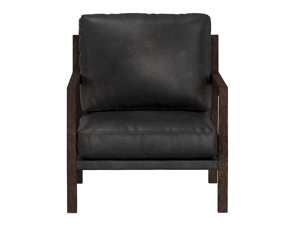 IFD  - Milan II  - Wooden Frame & Base, Armchair  - Black  - IUP403-ACH-216 view 2