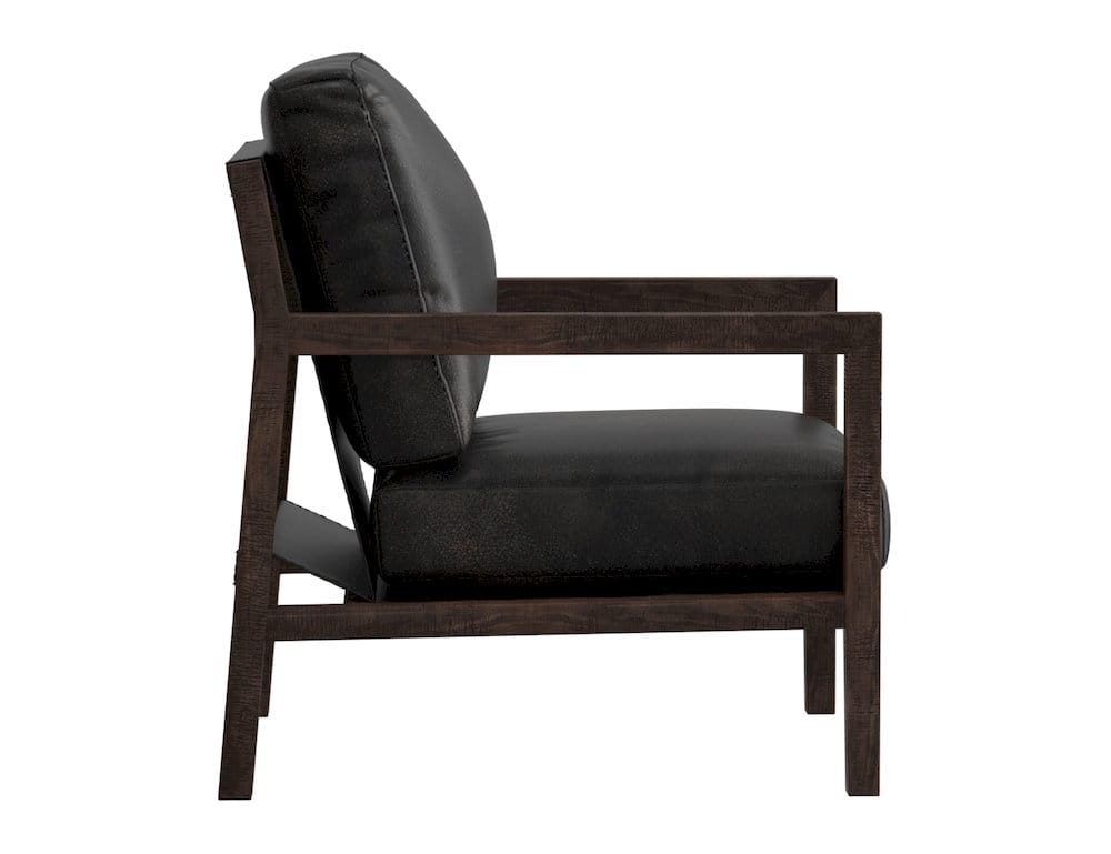 IFD  - Milan II  - Wooden Frame & Base, Armchair  - Black  - IUP403-ACH-216 view 3