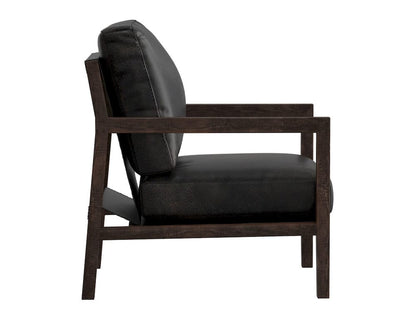 IFD  - Milan II  - Wooden Frame & Base, Armchair  - Black  - IUP403-ACH-216 view 3