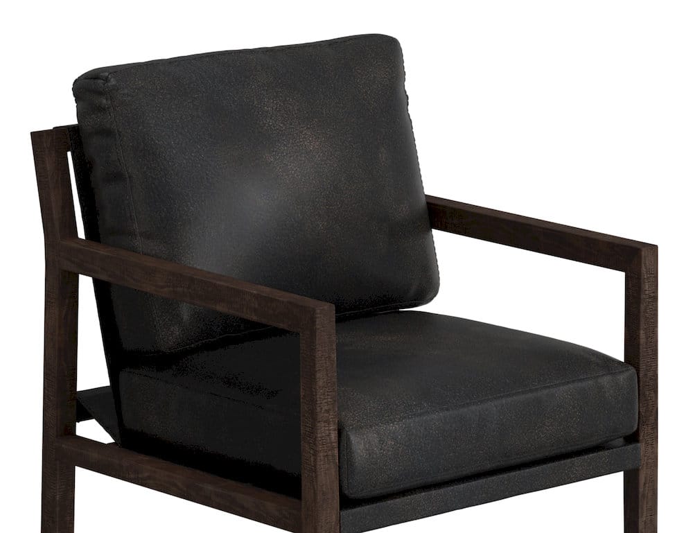 IFD  - Milan II  - Wooden Frame & Base, Armchair  - Black  - IUP403-ACH-216 view 5