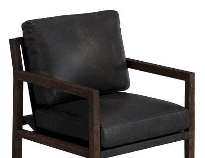 IFD  - Milan II  - Wooden Frame & Base, Armchair  - Black  - IUP403-ACH-216 view 5