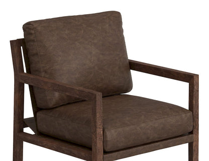 IFD  - Milan  - Wooden Frame, Armchair  - Brown  - IUP401-ACH-212 view 5