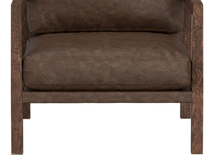 IFD  - Milan  - Wooden Frame, Armchair  - Brown  - IUP401-ACH-212 view 7