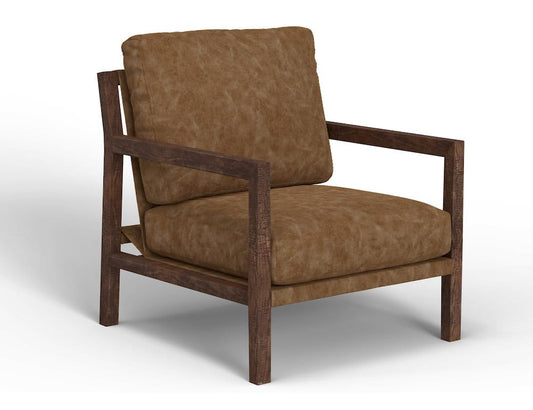 IFD  - Milan  - Wooden Frame, Armchair  - Cognac  - IUP401-ACH-202 view 1