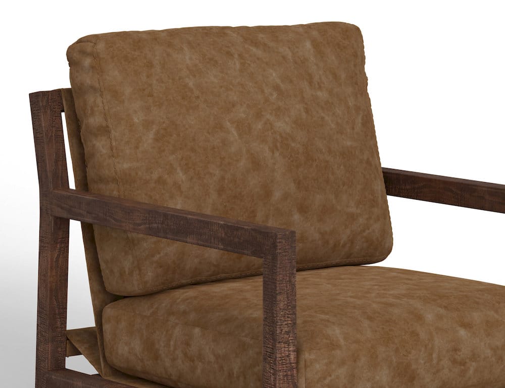 IFD  - Milan  - Wooden Frame, Armchair  - Cognac  - IUP401-ACH-202 view 3
