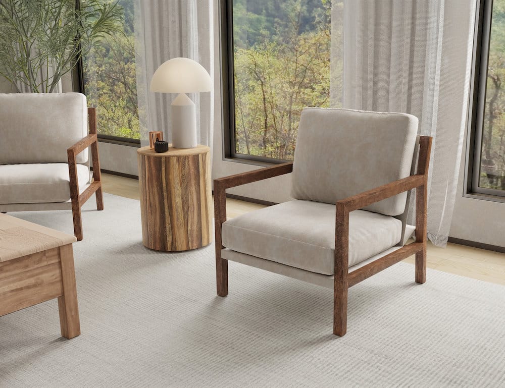 IFD  - Milan  - Wooden Frame, Armchair  - Gray  - IUP401-ACH-210 view 2