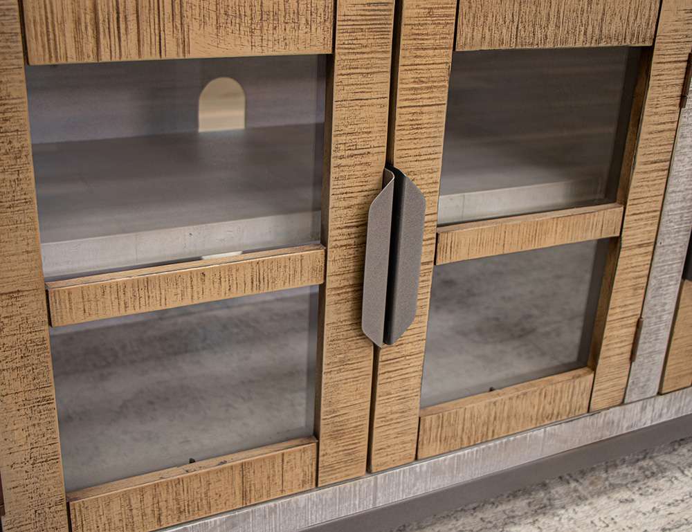 IFD - Mita - 2 Drawer, 4 Glass Doors 70in TV Stand - IFD2411STN70 veiw 3