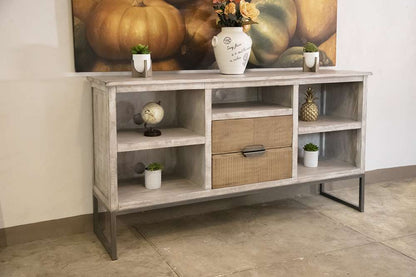 IFD - Mita 5 Shelves & 2 Drawers, TV Stand - IFD2411STN veiw 4