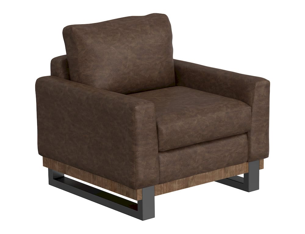 IFD  - Mita  - Metal & Wood Base, Armchair  - Brown  - IUP241-ACH-212 view 1