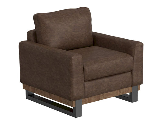 IFD  - Mita  - Metal & Wood Base, Armchair  - Brown  - IUP241-ACH-212 view 1