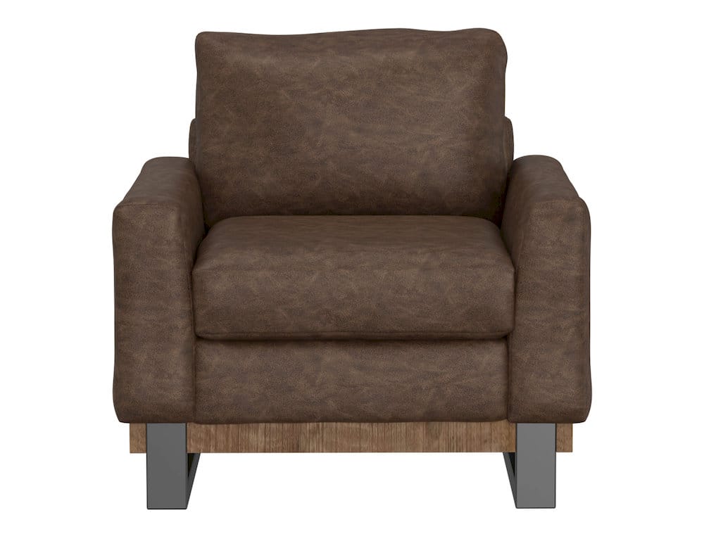 IFD  - Mita  - Metal & Wood Base, Armchair  - Brown  - IUP241-ACH-212 view 2