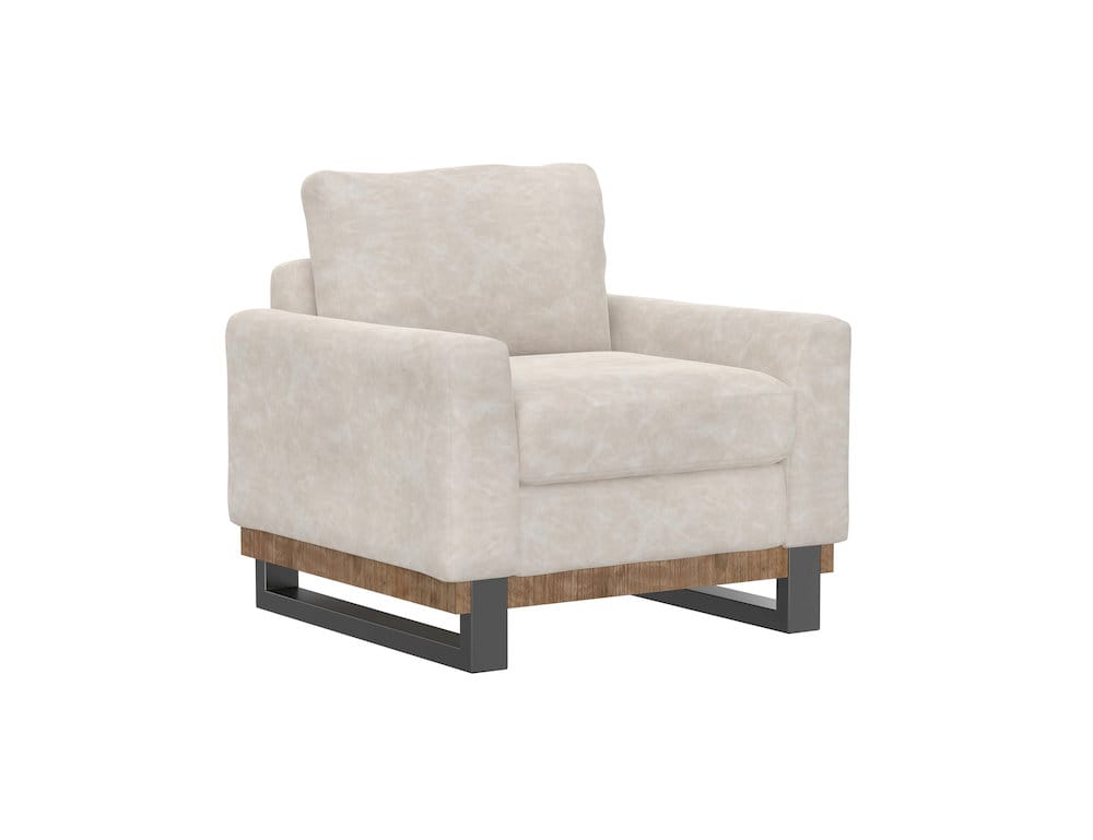 IFD  - Mita  - Metal & Wood Base, Armchair  - Gray  - IUP241-ACH-210 view 2