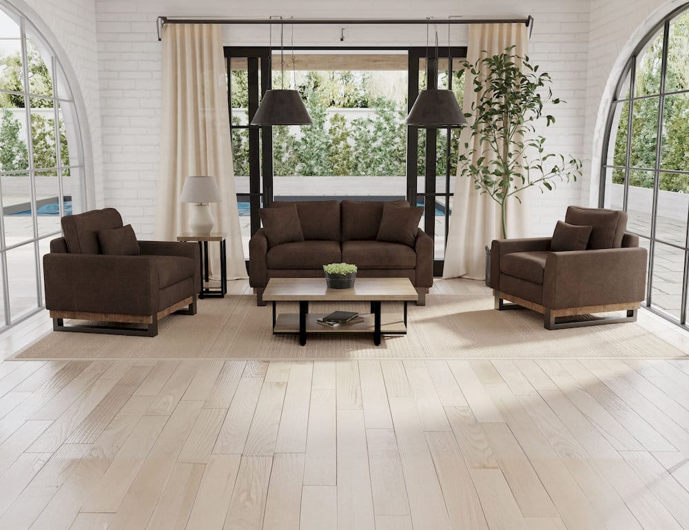 IFD  - Mita  - Metal & Wood Base, Sofa  - Brown  - IUP241-SOF-212 view 4