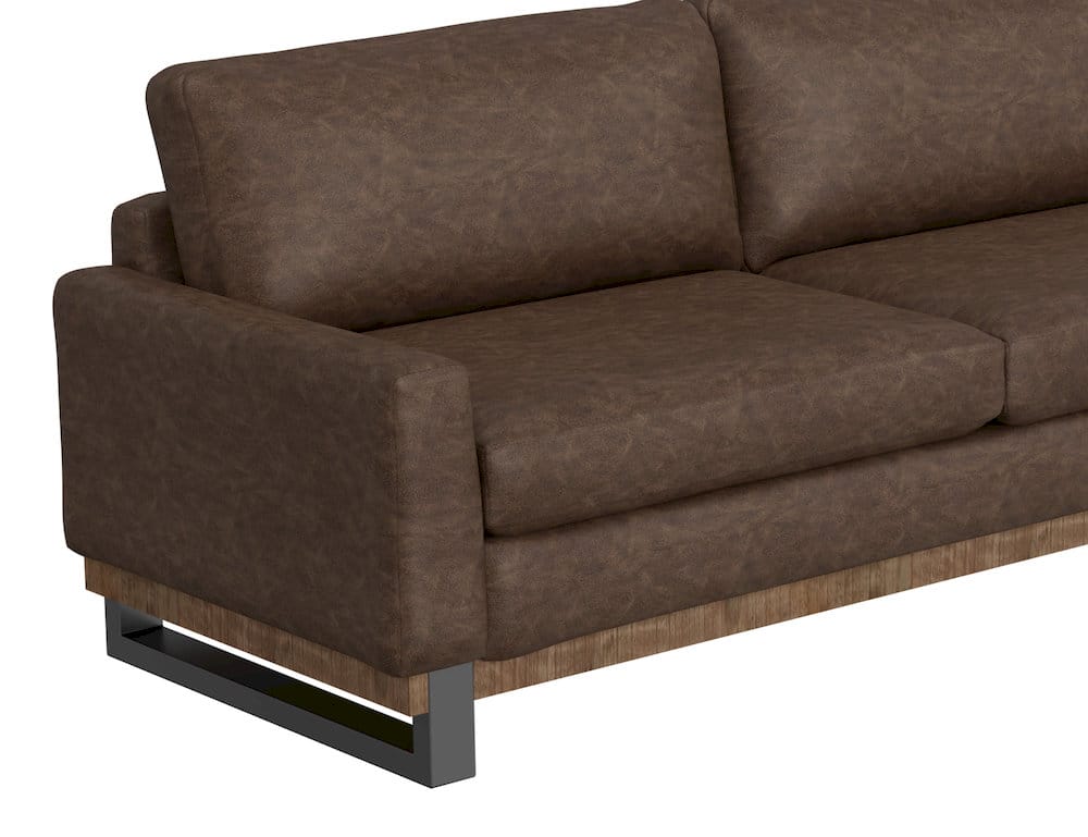 IFD  - Mita  - Metal & Wood Base, Sofa  - Brown  - IUP241-SOF-212 view 5